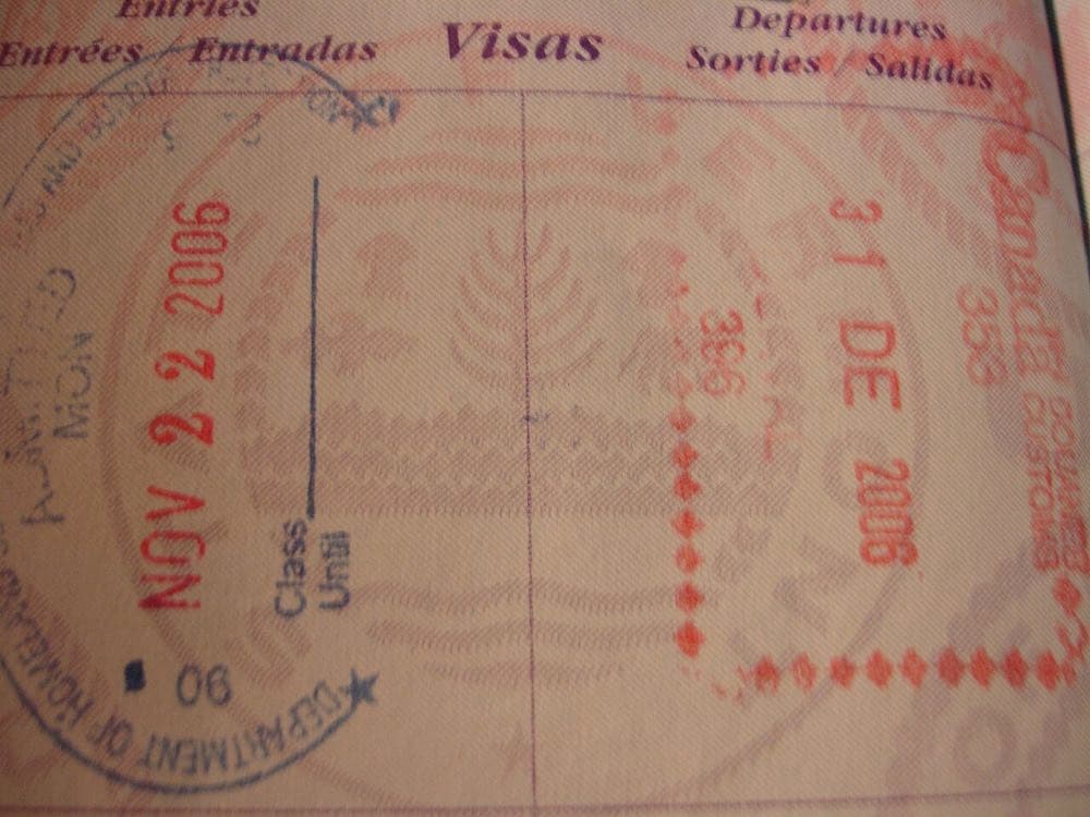 Pasaportta gümrük damgaları